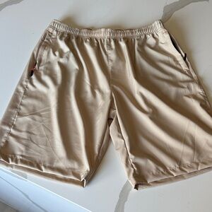 Men's Performance Elastic Waist Shorts - Beige